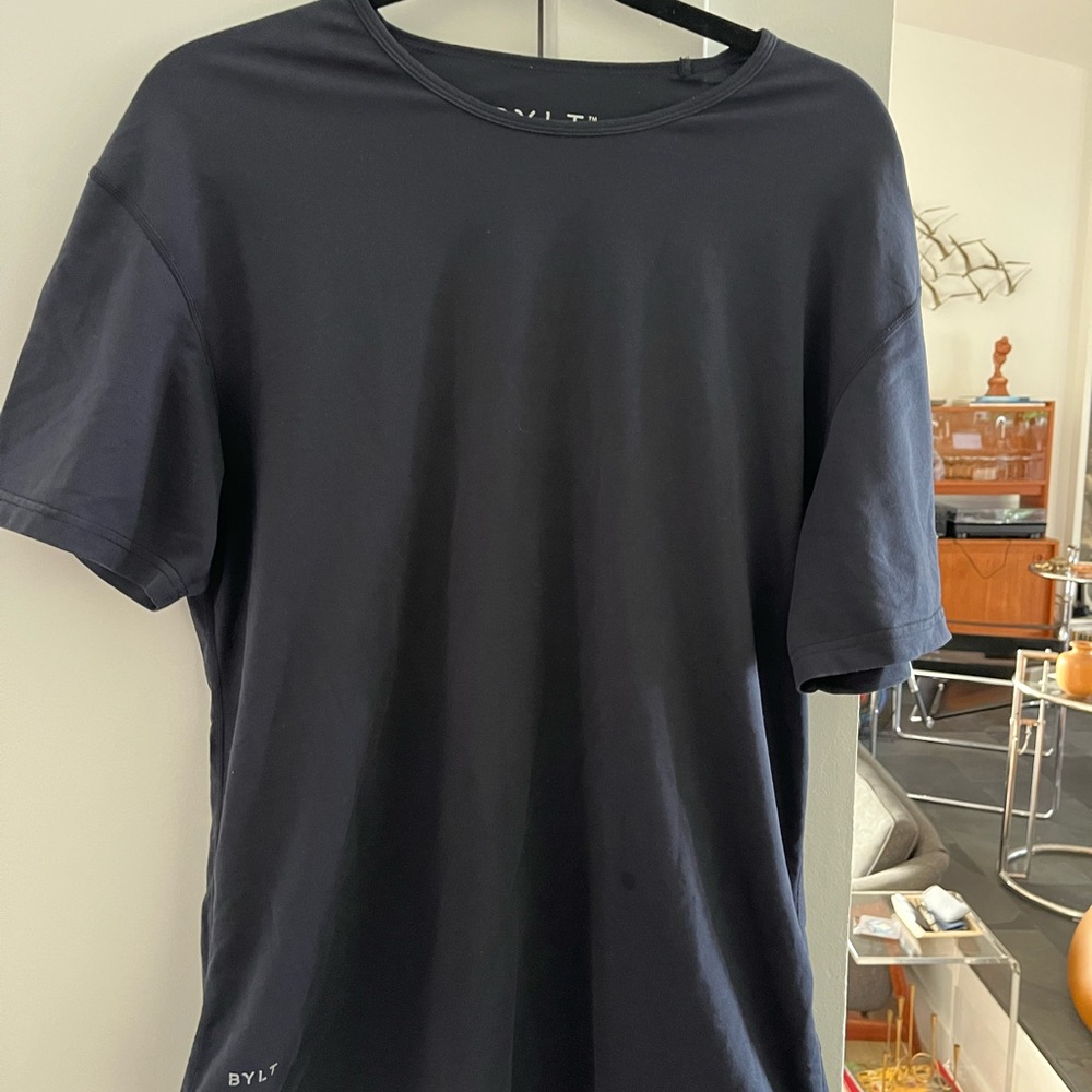 BYLT premium Basics Lux drop cut Black Short Sleeve Tee size large
